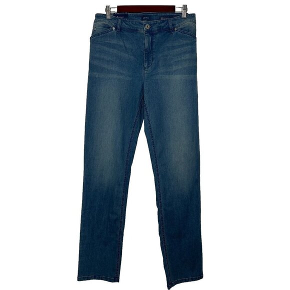 J Jill Tried And True Fit Jeans Size 10 Tall Straight Leg Stretch - Picture 1 of 11